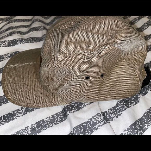 Supreme Jacquard Logo Camp 5 Panel Cap Tan - Picture 2 of 8